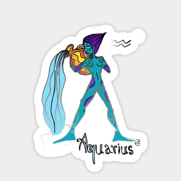 Aquarius Sticker by charleyllama